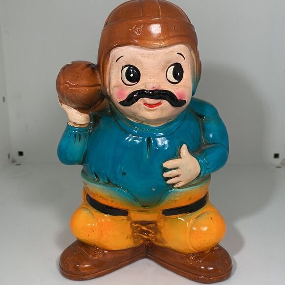Vintage Inarco Japan Ceramic Football Player Coin Bank - Picture 2 of 10